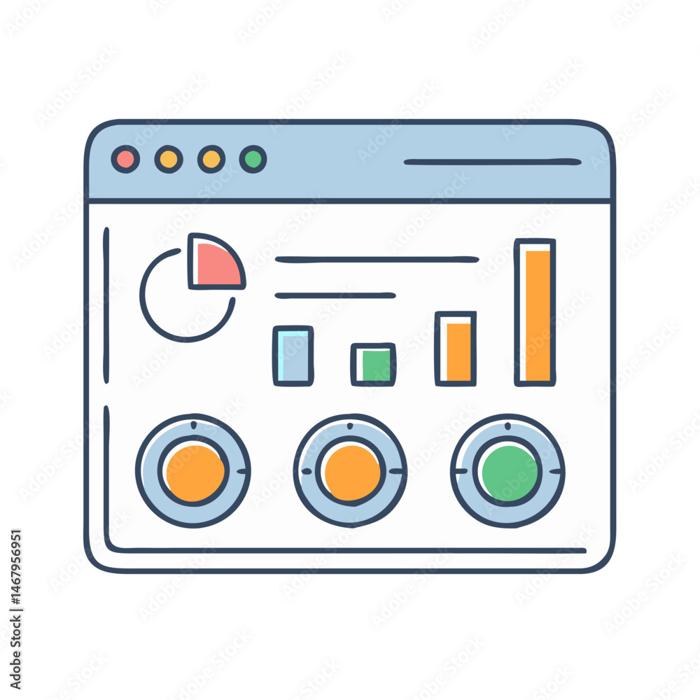 Poster dashboard analytics data visualization interface charts graphs monitoring control panel design