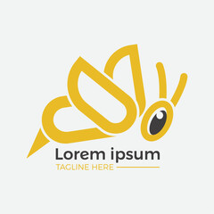 Modern Bee Icon Logo Design for Branding and Marketing