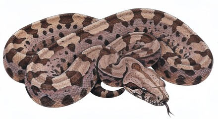 Fototapeta premium Detailed illustration of a boa constrictor