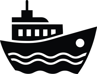Obraz premium Boat Water Transport Icon Vector Illustration
