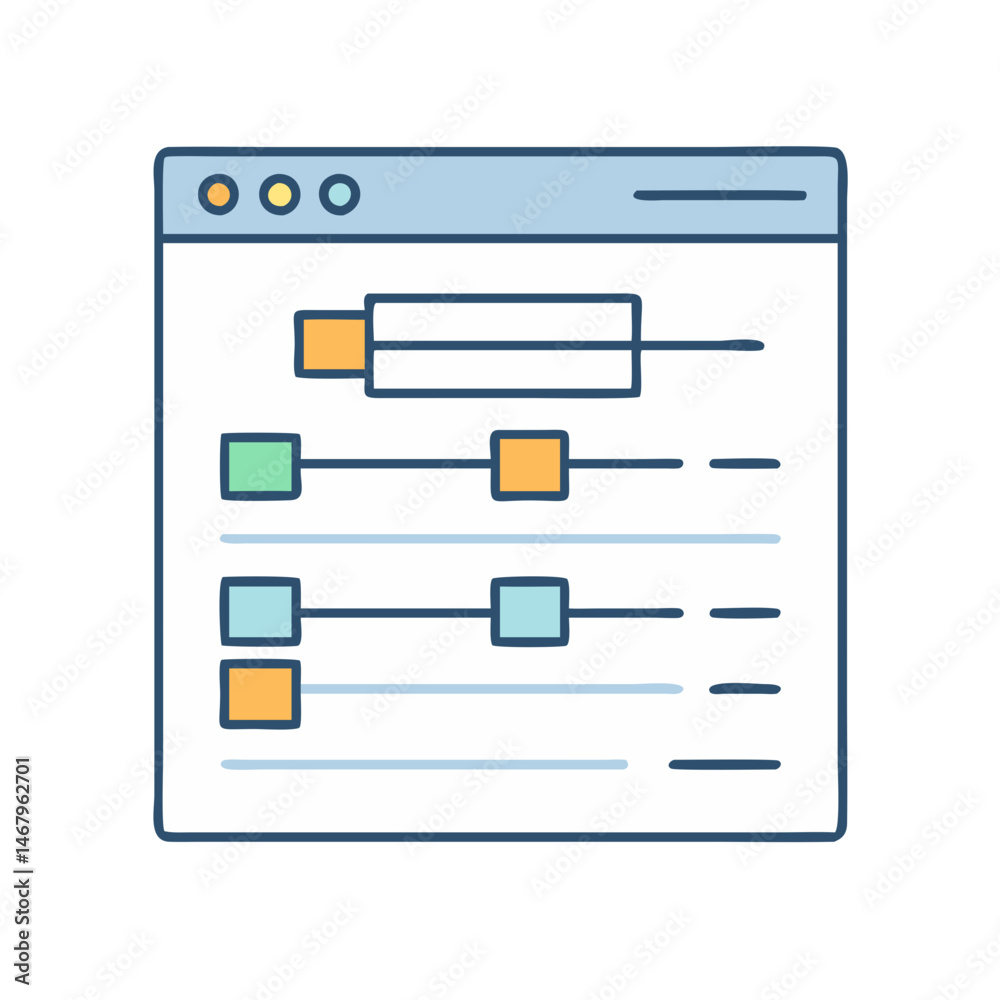 Poster timeline project management schedule planning chart gantt diagram task progress bar interface view