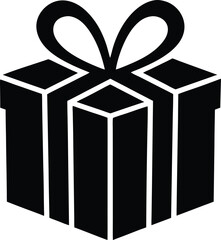 Wrapped Gift Box Icon Vector Illustration
