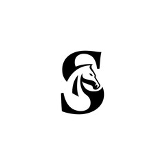 letter S horse logo
