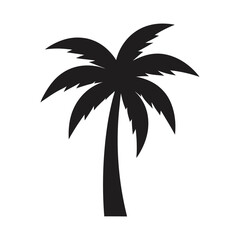 a palm tree isolated vector art silhouette 