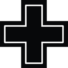 Obraz premium medical cross icon vector illustration
