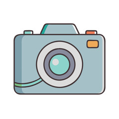 Illustration of a vintage camera for photography enthusiasts and graphic designers usage