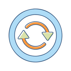 Refresh reload sync vector icon illustration for website and app design resources download