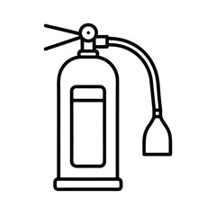Safety Fire Extinguisher Outline Illustration