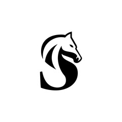 letter S horse logo