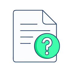 Document question mark icon vector illustration for help faq support and information guide file