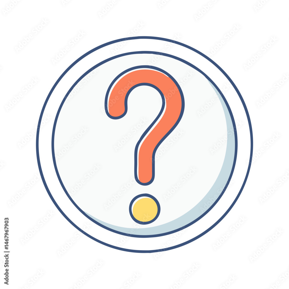 Poster question mark icon vector illustration symbol of faq help support and problem solving concept design