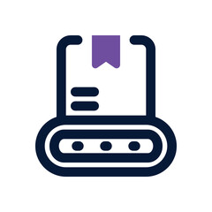 conveyor duotone icon. Sleek and modern vector icon for websites, mobile apps, marketing materials, and corporate design. Fully scalable and ready to use.