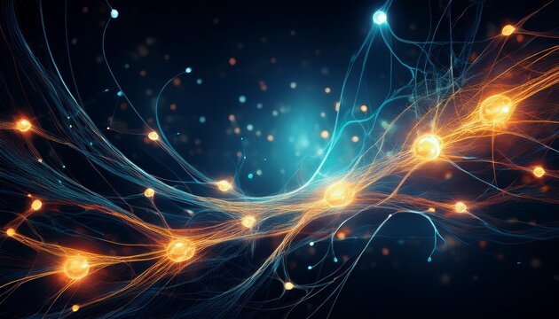 Visualisierung eines Neutrino-Stroms in dunkler Raumzeit