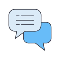 Illustration of communication bubbles for social media and online chat interaction vector art