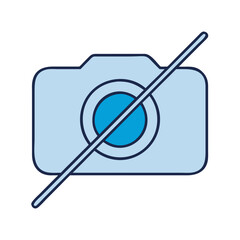 No camera image photography forbidden symbol icon vector illustration for graphic design and web design needs