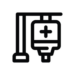 transfusion line icon. Clean and minimalist vector icon for websites, mobile apps, presentations, and logos. Fully scalable and customizable for any project.
