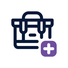 Obraz premium medical kit duotone icon. Sleek and modern vector icon for websites, mobile apps, marketing materials, and corporate design. Fully scalable and ready to use.