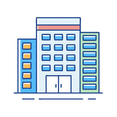 Illustration of building architecture, office building, commercial building, city building, urban building