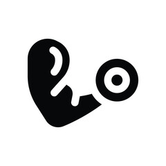 fitness glyph icon. Strong and solid vector icon for websites, mobile interfaces, presentations, and visual branding. High quality and easy to edit.
