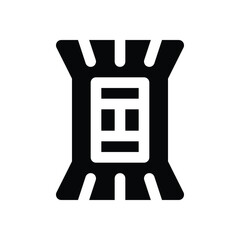 protein glyph icon. Strong and solid vector icon for websites, mobile interfaces, presentations, and visual branding. High quality and easy to edit.