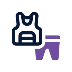 sport wear duotone icon. Sleek and modern vector icon for websites, mobile apps, marketing materials, and corporate design. Fully scalable and ready to use.