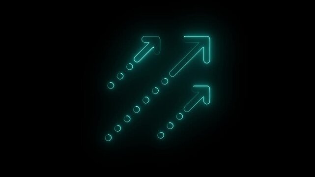 Grow your business faster with smarter decisions, arrow sing animation on black background.