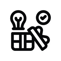 gift idea line icon. Clean and minimalist vector icon for websites, mobile apps, presentations, and logos. Fully scalable and customizable for any project.