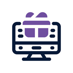 online gift duotone icon. Sleek and modern vector icon for websites, mobile apps, marketing materials, and corporate design. Fully scalable and ready to use.
