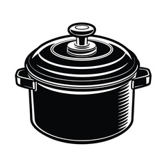 a pressure cooker vector art silhouette 
