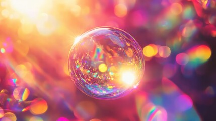 Prismatic Sphere Iridescent Orb of Light  Color.