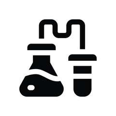 laboratory glyph icon. Strong and solid vector icon for websites, mobile interfaces, presentations, and visual branding. High quality and easy to edit.
