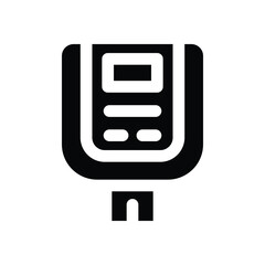 glucosemeter glyph icon. Strong and solid vector icon for websites, mobile interfaces, presentations, and visual branding. High quality and easy to edit.