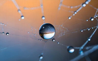 Mystical Morning Dew on Intricate Spider Silk