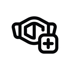 mask line icon. Clean and minimalist vector icon for websites, mobile apps, presentations, and logos. Fully scalable and customizable for any project.