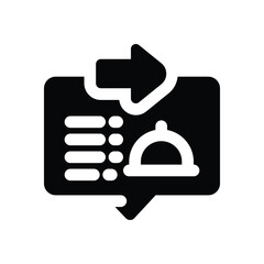 food delivery glyph icon. Strong and solid vector icon for websites, mobile interfaces, presentations, and visual branding. High quality and easy to edit.