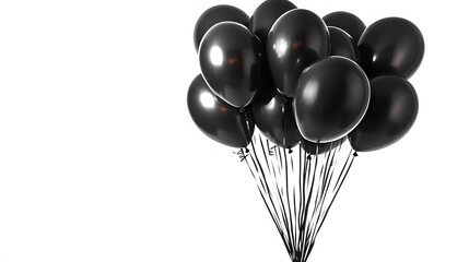 Elegant Bunch of Black Balloons, Party Decoration