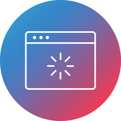 Web Loading Line Gradient Circle Background Icon
