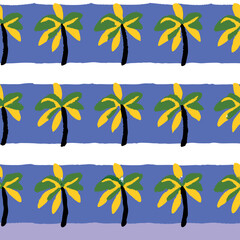 palm stripe repeat seamless pattern vector illustration 