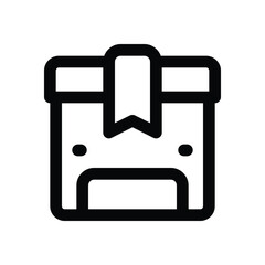 Obraz premium package box line icon. Clean and minimalist vector icon for websites, mobile apps, presentations, and logos. Fully scalable and customizable for any project.