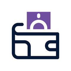 wallet duotone icon. Sleek and modern vector icon for websites, mobile apps, marketing materials, and corporate design. Fully scalable and ready to use.