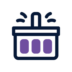 shopping basket duotone icon. Sleek and modern vector icon for websites, mobile apps, marketing materials, and corporate design. Fully scalable and ready to use.