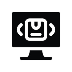 digital product glyph icon. Strong and solid vector icon for websites, mobile interfaces, presentations, and visual branding. High quality and easy to edit.