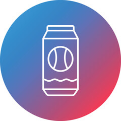 Soda Can Line Gradient Circle Background Icon