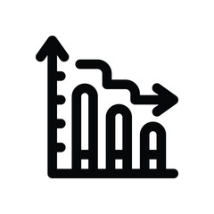 increase line icon. Clean and minimalist vector icon for websites, mobile apps, presentations, and logos. Fully scalable and customizable for any project.