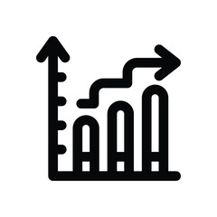 decrease line icon. Clean and minimalist vector icon for websites, mobile apps, presentations, and logos. Fully scalable and customizable for any project.