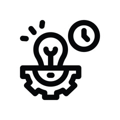 productivity line icon. Clean and minimalist vector icon for websites, mobile apps, presentations, and logos. Fully scalable and customizable for any project.