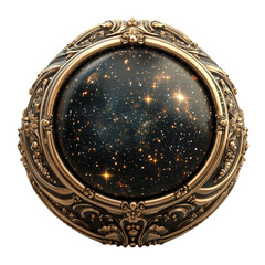 Fototapeta premium Galactic exploration cosmic wonders in a celestial frame space isolated on transparent background