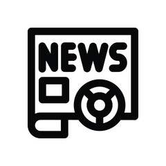 news report line icon. Clean and minimalist vector icon for websites, mobile apps, presentations, and logos. Fully scalable and customizable for any project.