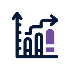 decrease duotone icon. Sleek and modern vector icon for websites, mobile apps, marketing materials, and corporate design. Fully scalable and ready to use.