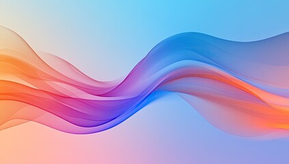 Obraz premium Abstract wavy lines of vibrant colors blending smoothly